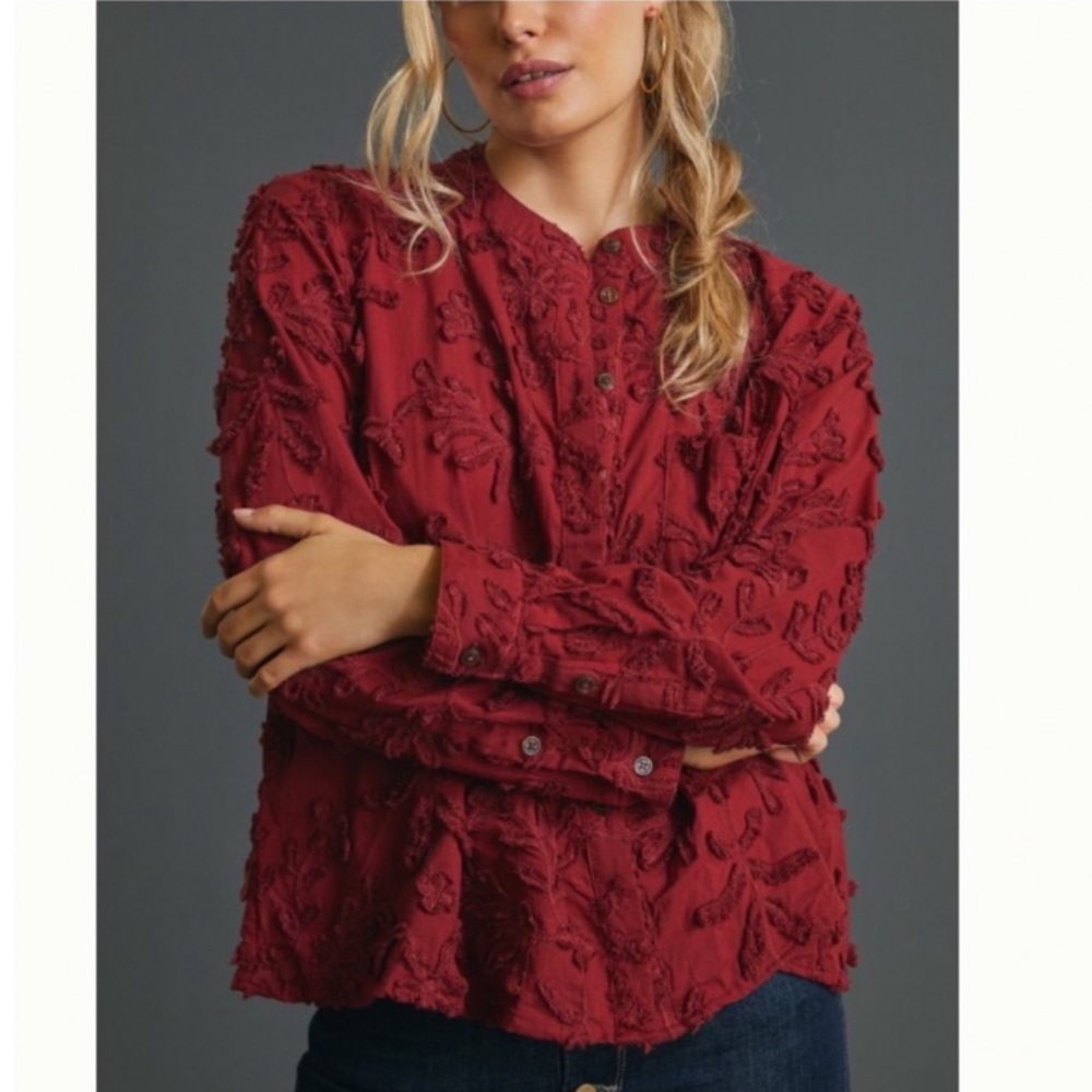 Anthropologie PILCRO NWT Size M Whitney Trapeze Blouse